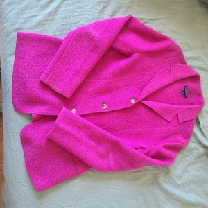 Lands' End Bright Pink Light Wool Blazer